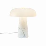 DFTP by Nordlux Lampada Da Tavolo Glossy Marmo e Vetro Bianca | 220mm - Adatto per 1x  E14