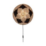 Good&Mojo Luce Da Parete Andros Nero/Natural | Adatto per 1x E27 
