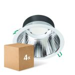 Multipack 4x Philips Downlight LED Coreline DN142B Aluminium Bianca 19.2W 2300lm 60D - 830 Luce Calda | Ritaglio 200mm - IP20 - UGR<19