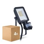 Multipack 4x Philips Proiettore LED Ledinaire BVP167 10W 1200lm 110D - 830-840-865 CCT | IP65 - Sensore di Movimento e Luce - Simmetrico