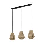 Eglo Luce Pendente Alderney Acciaio Nero | IP20 - Adatto per 3x E27 
