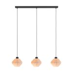 Eglo Luce Pendente Midsumer Acciaio Nero | IP20 - Adatto per 3x E27 