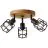 Brilliant Gwen Luce da soffitto Metallo Legna Nero | 350mm - Adatto per 3x E14