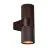 Nordlux Kyklop Luce Da Parete Aluminium Arrugginito  Up & Down | Adatto per 2x GU10