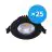 Confezione Multipack 25x Noxion LED Inclinabile Slim Faretti Nero Il Giro 6W 550lm 60D - 927 Bianco Molto Caldo | 85mm - IP54 - Dimmerabile - Miglior Resa Cromatica