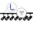 Bright Choice Set completo 1-Fase Rail L 1 x 2 Metro Nero | incl. 7x Faretti + GU10 2700K 3W Dimmerabile + Tappo Di Chiusura, Connettore di Alimentazione e L -Connettore