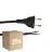Multipack 25x Noxion Euro Cavo di alimentazione Nero - C7 Europlug + Estremità aperte - 2m - 2 pole 0,75mm2