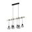 Eglo Luce Pendente Townshend 5 Acciaio Legna Nero | IP20 - Adatto per 6x E27 