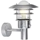 Nordlux Lønstrup 22 Luce Da Parete Acciaio e Vetro Grigio | 220mm - IP44 - Adatto per E27 - Sensore di Movimento e Luce