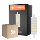 Multipack 5x Ledvance Performance LED R7s Doppio Ended 118mm Chiara 15W 2000lm - 827 Bianco Molto Caldo | Sostitua 125W