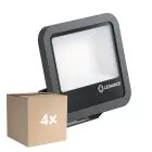 Multipack 4x Ledvance Proiettore LED Aluminium Nero 69W 10000lm 100D - 865 Luce Del Giorno | IP66 - Simmetrico