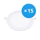 Multipack 15x Bright Choice Downlight LED UltraSlim 15W 1200lm 110D - 840 Bianco Freddo | 190mm - Ritaglio 175mm